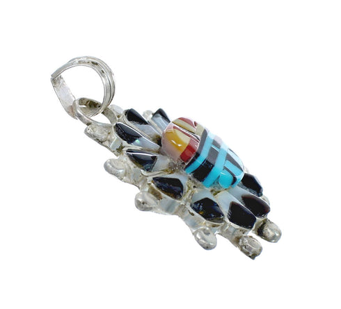 Zuni Multicolor Sun Sterling Silver Pendant NX11722